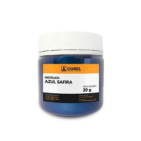 Pigmento Metálico Azul Safira em Pó - 20g