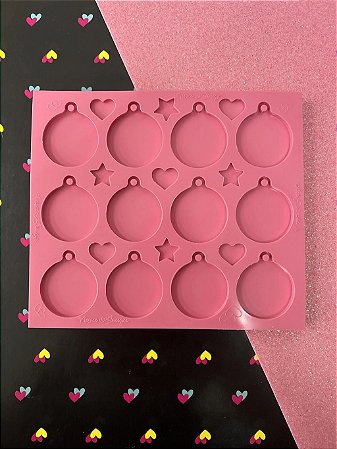 Molde 12 Círculos 3,8cm com Furo