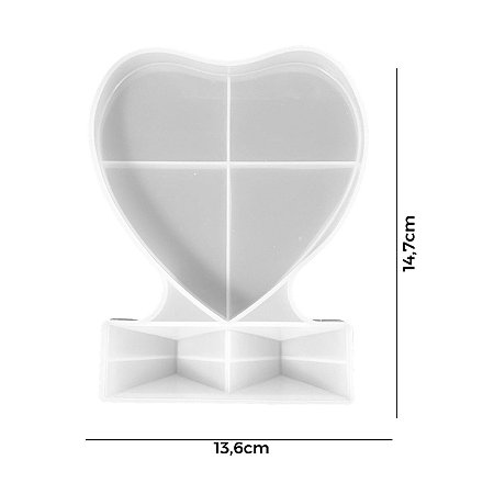 Molde De Silicone - Coração Placa Eternização  - Grande