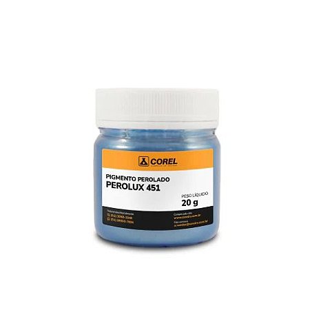 Pigmento Perolado Perolux 451 Azul Brilhante em Pó - 20g
