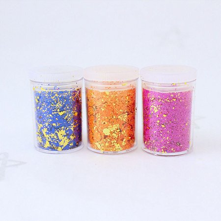 Trio de Glitters - Folha de Ouro