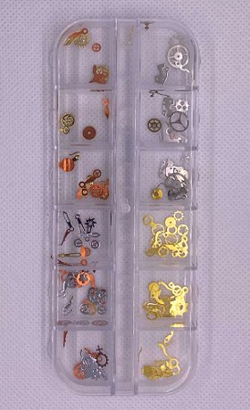 Kit Aplique Engrenagens Cores Variadas - 12 Unidades
