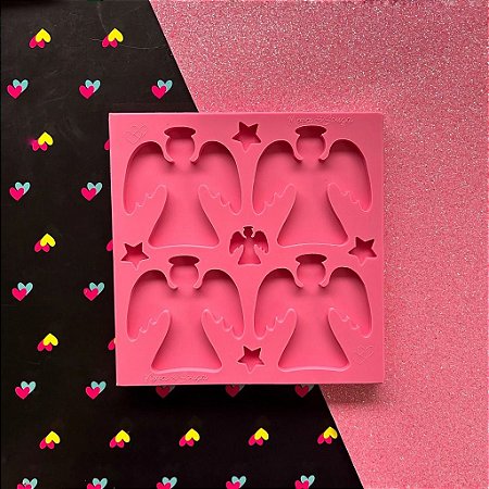 Molde Enfeites 4 Anjos 6cm x 6cm