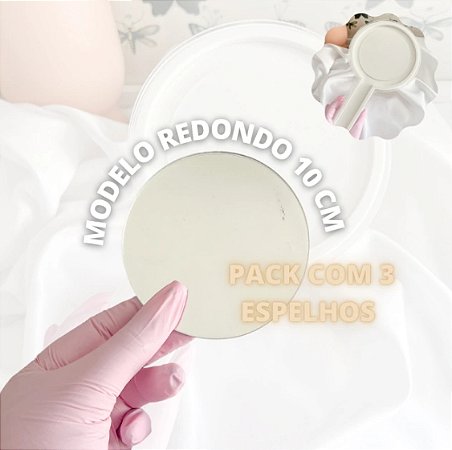 Acrílico Espelhado Para Espelho Redondo (Moldes da Gê) - 3 Unidades