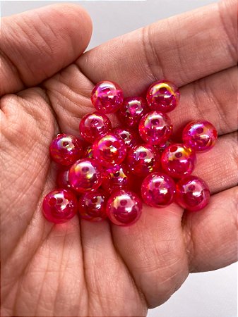 Miçanga Bola de Sabão M Rosa - 10g