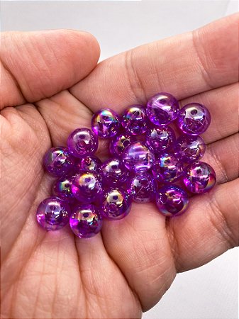 Miçanga Bola de Sabão M Roxa - 10g