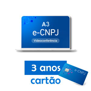 Certificado e-CNPJ A3 Cartão 3 Anos