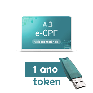 Certificado e-CPF A3 Token 1 ano