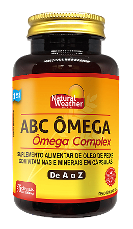 ABC Ômega Natural Weather - 60 Cápsulas - Multivitamínico adicionado de Ômega 3