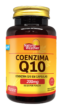 Coenzima Q10 200 Mg Por Porção -  Natural Weather – 60 Cápsulas