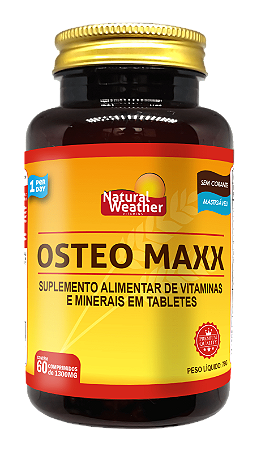 Osteo Maxx Natural Weather - 60 Comprimidos - Suplemento para saúde óssea e articula