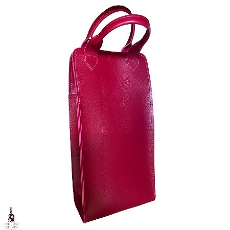 Bolsa de Couro Vegano Vermelha Lisa