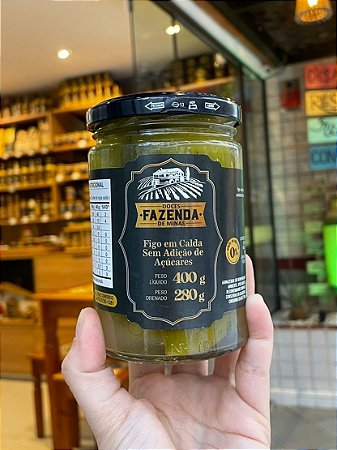 COMPOTA FIGO EM CALDA ZERO AÇÚCAR 400G FAZENDA DE MINAS