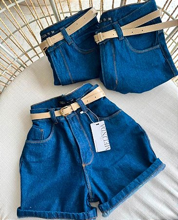 Short jeans sem elastano