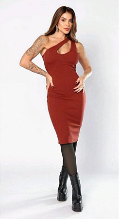 Vestido canelado ribana