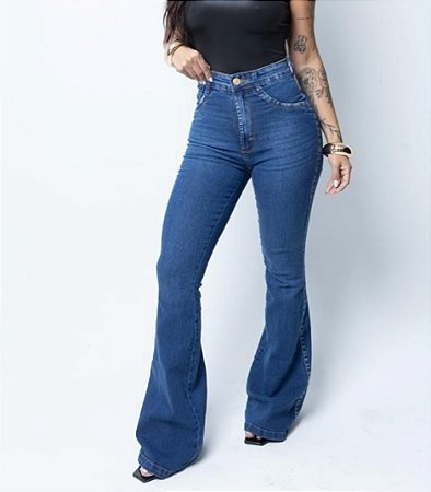 CALÇA FLARE JEANS