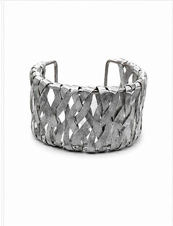 PULSEIRA TRANÇADA PRATA