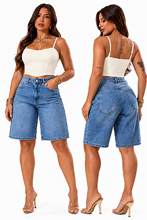 BERMUDA JEANS ESCURA