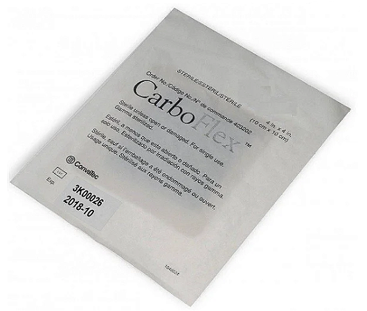 Curativo Carboflex 10X10cm Carvão ativado sem prata cx c/10 unidades