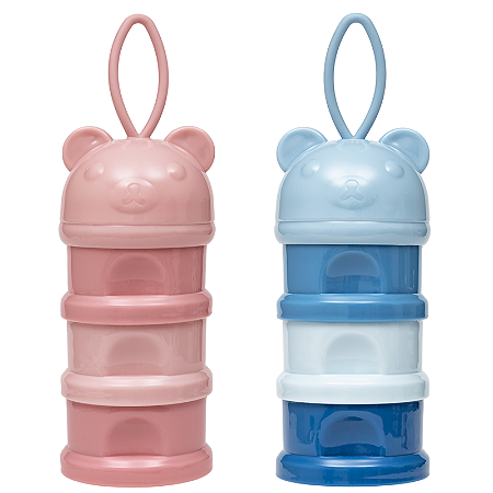 Pote Empilhável Buba 3x100ml para Leite em Pó e Snacks