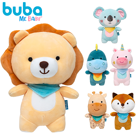 Pelúcia Antialérgica para Bebê Bichinho de Pelúcia Turminha Soft Buba