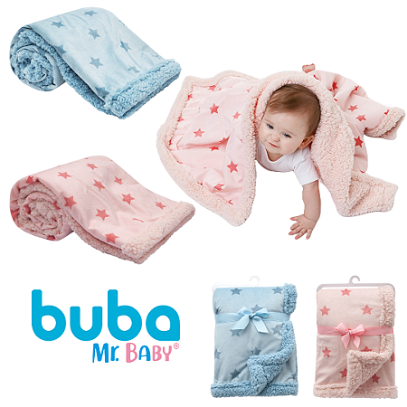 Manta para Bebê Dupla Face Soft Antialérgica Buba