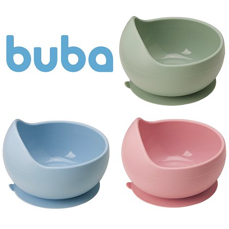 Prato Infantil Bowl Tigela em Silicone com Ventosa Buba