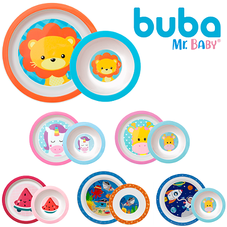Kit Prato Raso e Fundo Buba para Introdução Alimentar