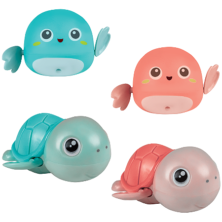 Brinquedo de Banho Tartaruga Baleia Dê Corda e Ela Nada Buba