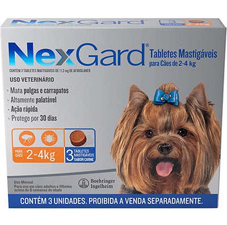 NEXGARD 2 A 4 KG CX C 3 COMPRIMIDOS