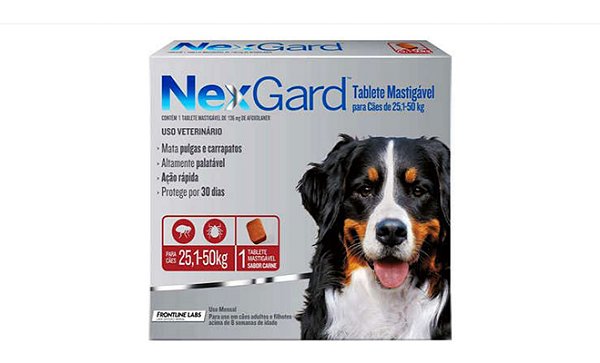 NEXGARD 25,1 A 50 KG CX C 1 COMPRIMIDO