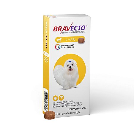 BRAVECTO 112,5 MG 2 A 4,5KG