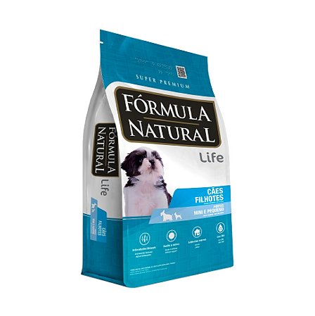 FORMULA NATURAL LIFE SUPER PREMIUM CÃES FILHOTES PORTE MINI E PEQUENO