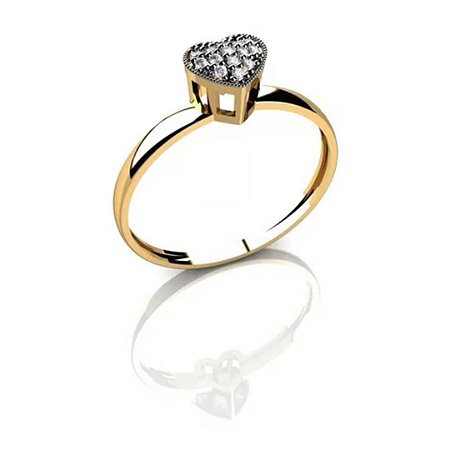 Anel de Ouro Coração