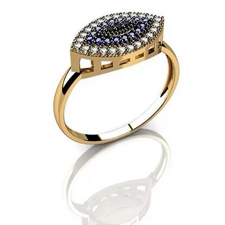 Anel de Ouro Olho Grego