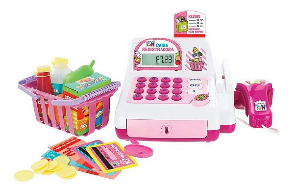Caixa Registradora Meninas Creative Rosa C/acessórios