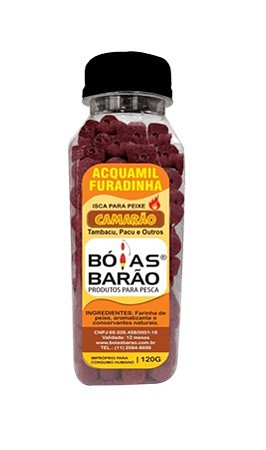 ACQUAMIL FURADINHA CAMARÃO - GARRAFA 120GR - BOIA BARÃO