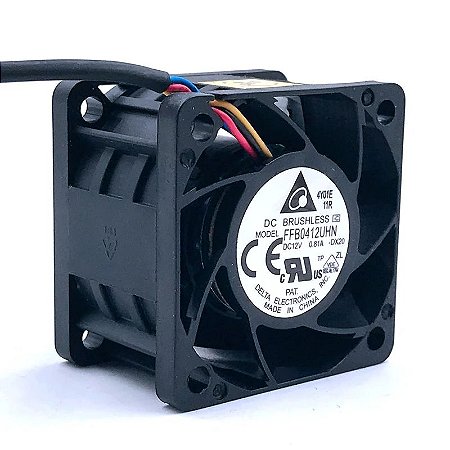 Delta-FFB0412UHN Ventilador de refrigeração, 40x40x28mm, 4028, 40mm, 1U, 2U Ve