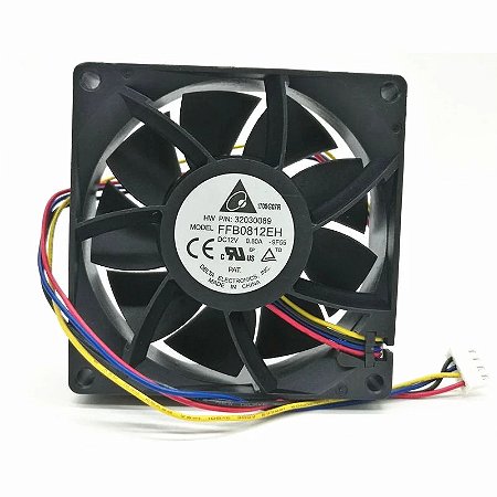 Delta-Original FFB0812EH Ventilador de Capacidade Vento Violento, Suporte PWM 4Pin, 8cm, 80mm, 8025, 80x80x25mm, 12V, 0.80A,