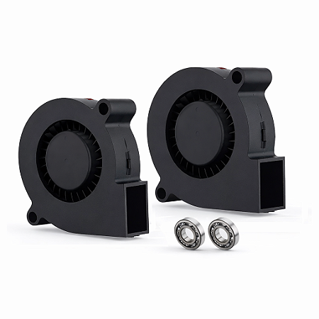 Cooler 5015 50x15mm 5V 12V 24V 2 Pinos – Ventilador Turbina Sem Escova com Rolamento Duplo/Hidráulico