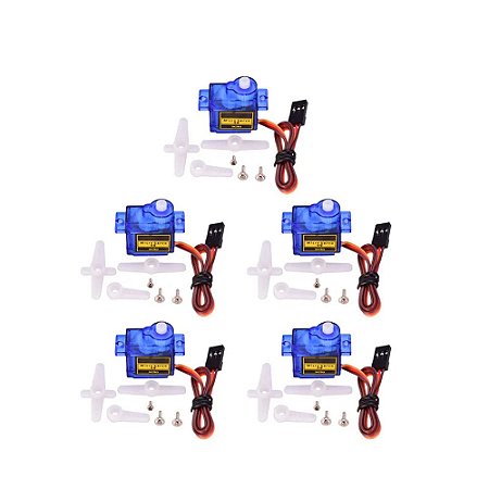 Micro Servo Motor para Robô, 6CH RC, 250 450 Helicóptero, Planador de avião, Mini carro, SG90, 9G, 5Pc Lot