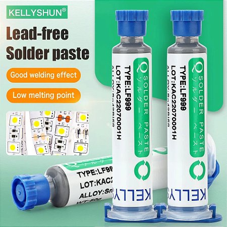 Novo tipo de baixa temperatura sem chumbo seringa smd fluxo de pasta de solda para solda led sn42bi58 138 paste smd reparação pasta de soldagem