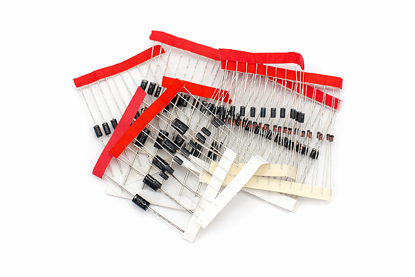 Kit Diodos Eletrônicos 100 Peças – 8 Modelos (Retificador, Schottky e Rápido)