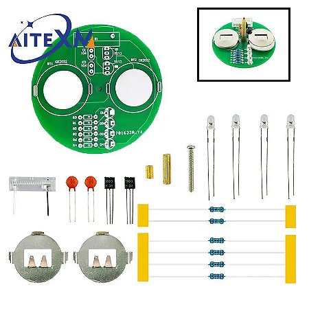 Diy kit eletrônico led giroscópio diy kit de soldagem girando lanterna inline componentes diy projeto de pulverização eletrônica (sem bateria)