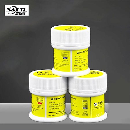 AMAOE-M9 M10 M11 Pasta de solda, baixa temperatura, Sn42Bi58, pasta de estanho, fluxo para celular, PCB, BGA, SMD, ferramentas de reparo, 50g, 138, 183, 217