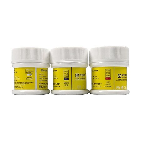 Pasta de Solda AMAOE Sn42Bi58 – Baixa Temperatura 50g para BGA/PCB