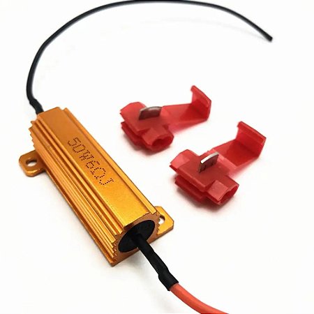 2 pçs 50w 6ohm 8ohm 10ohm resistores de carga led flash taxa pisca luz indicadora controladores freio correndo motocicleta