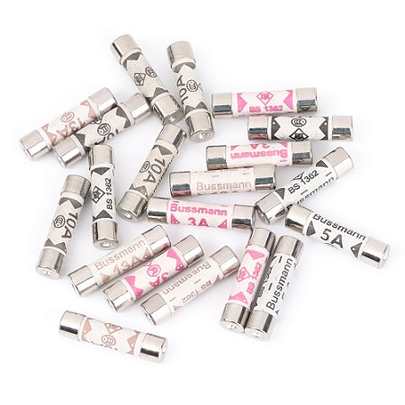 Britânico Plug Fusível Cartucho Fusível, Tubo de cerâmica, doméstico, House Hold Mains, 3A, 5A, 10A, 13A, 6x25, BS1362, 10Pcs