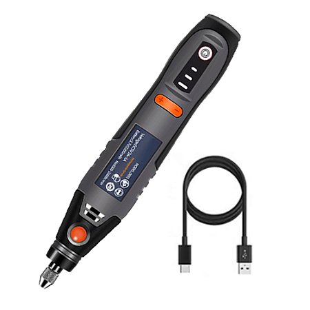 Mini furadeira rotativa sem fio, ferramenta diy, diy, diy, caneta de gravura, elétrica, 3 velocidades, mini conjunto de broca sem fio, 8500r-21000r/min, 35w