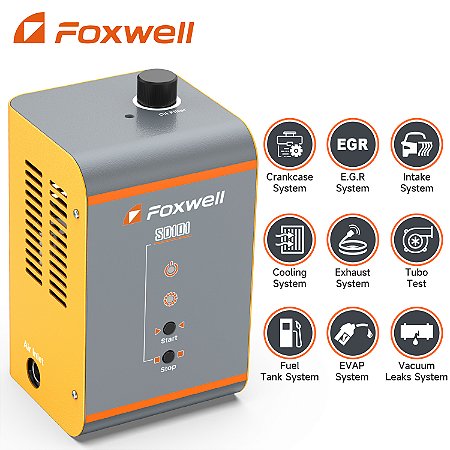 Foxwell-SD101 Car Detector De Vazamento De Fumaça, EVAP Teste Do Sistema, Analisador De Vazamento De Tubulação, Ferramenta De Diagnóstico, 12V